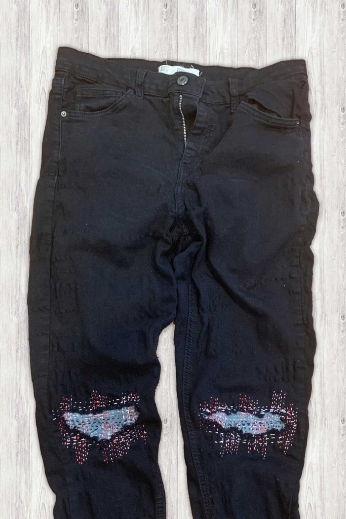 Hand on sale embroidered jeans