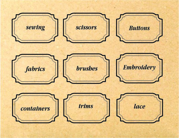 Free Printable Craft Labels That Help Organize