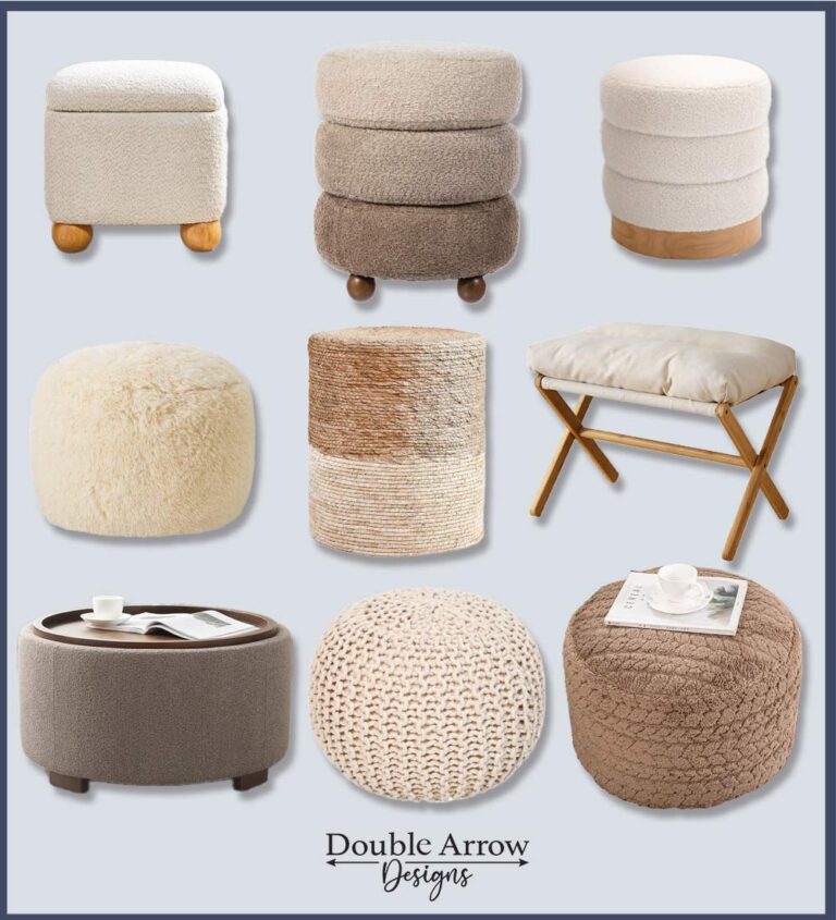 9 upholstered ottoman stools