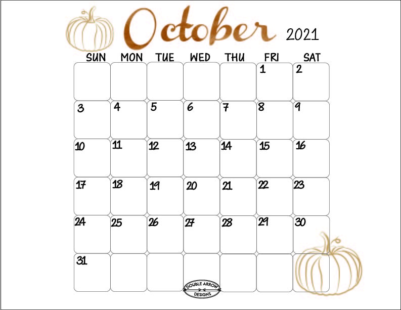 october calendar for binfer