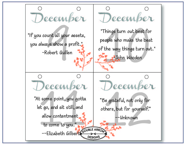 December 9-12 with inspirational quotes