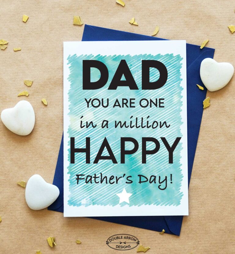 fathers day printable card with envelope