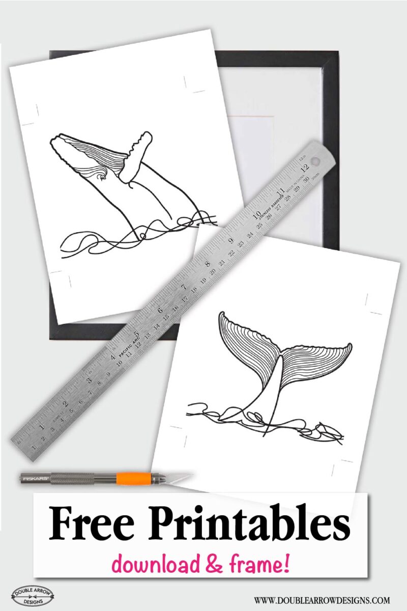 Free Printable Wall Art Black And White - Double Arrow Designs