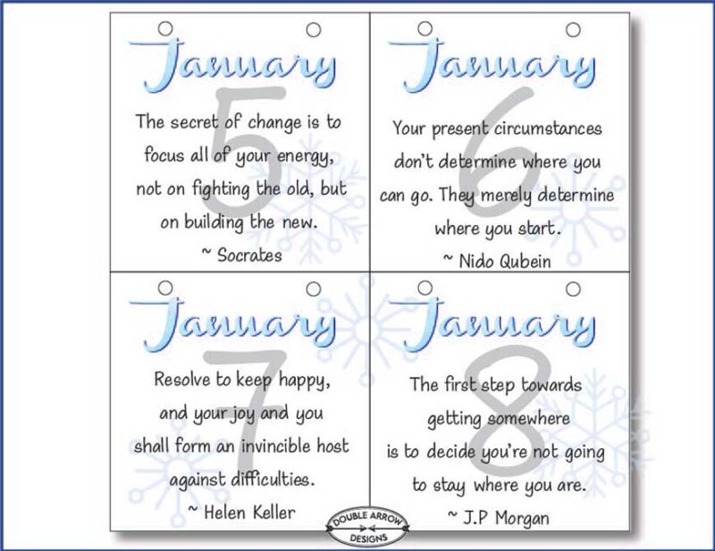 Free Printable January Calendar-So Inspirational