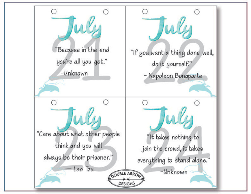 July 21 to July 24 inspirational pages