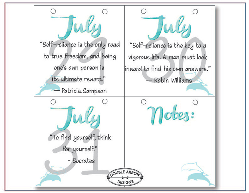 July 29 to July 31 inspirational pages