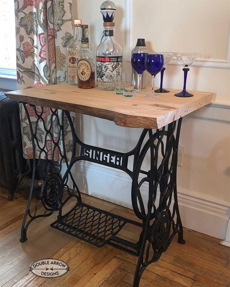 repurposed sewing machine base