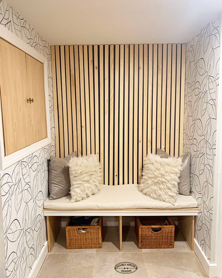 wood slat accent wall