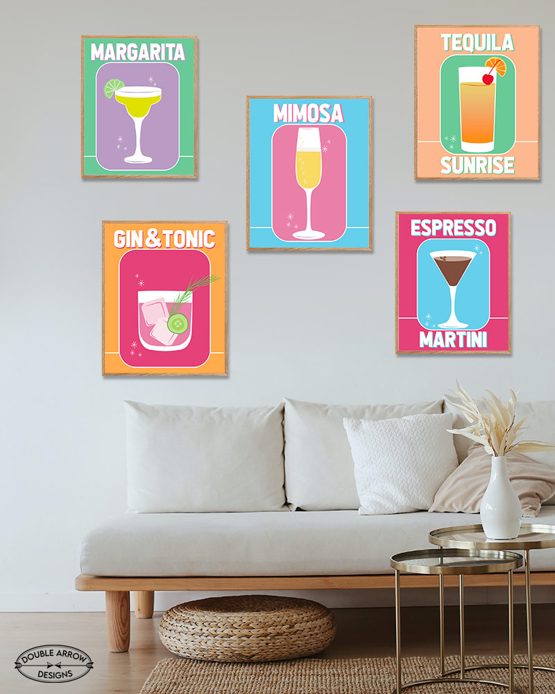 cocktail wall art