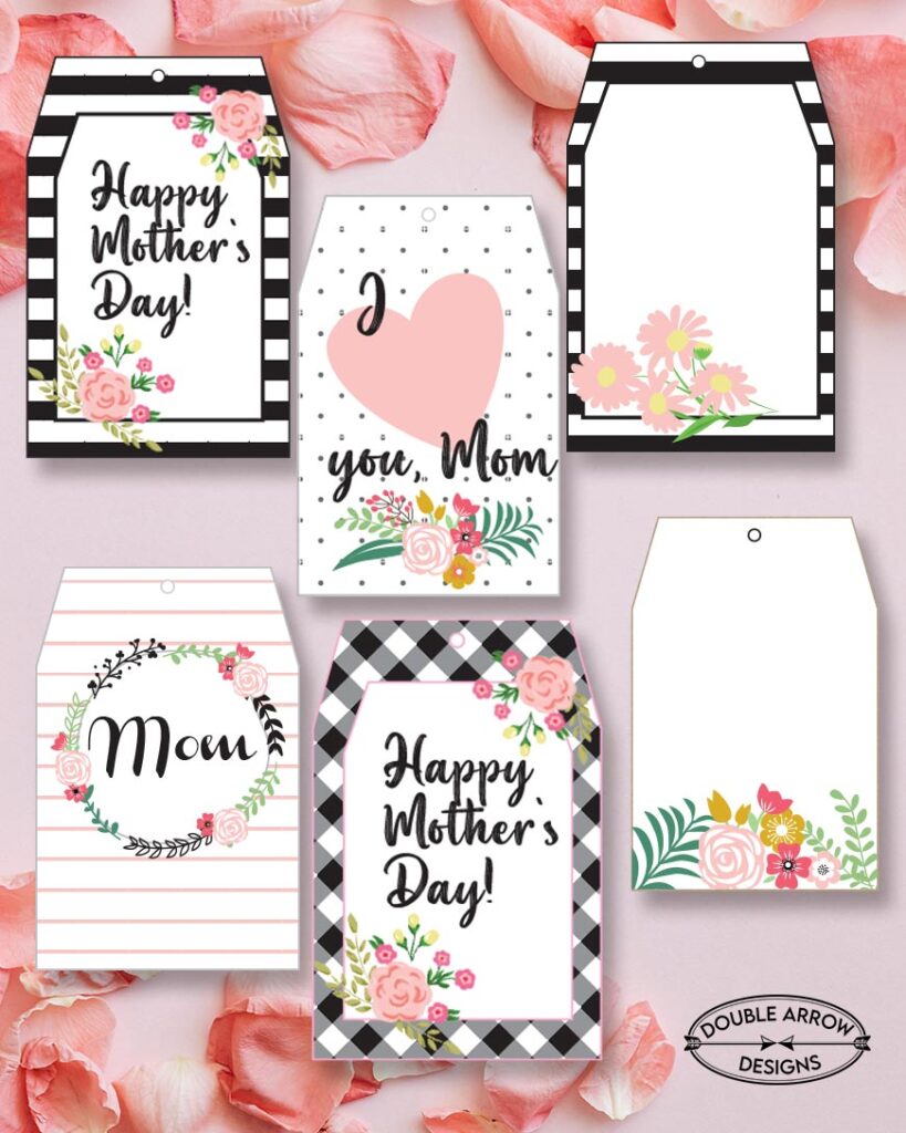 six mothers day gift tags 