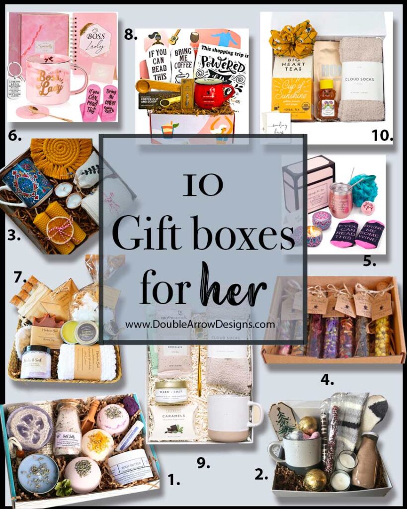 10 gift boxes for her 
