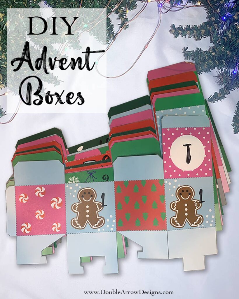 DIY Advent Calendar Boxes flat stacked in a pile