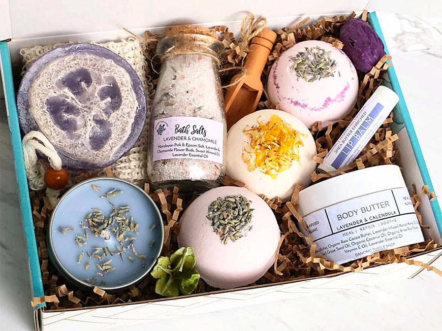 lavender spa gift box