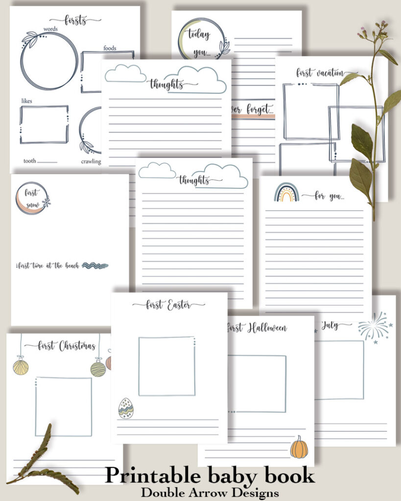 printable baby book pages 