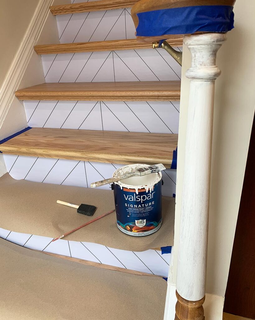 staircase banister painted