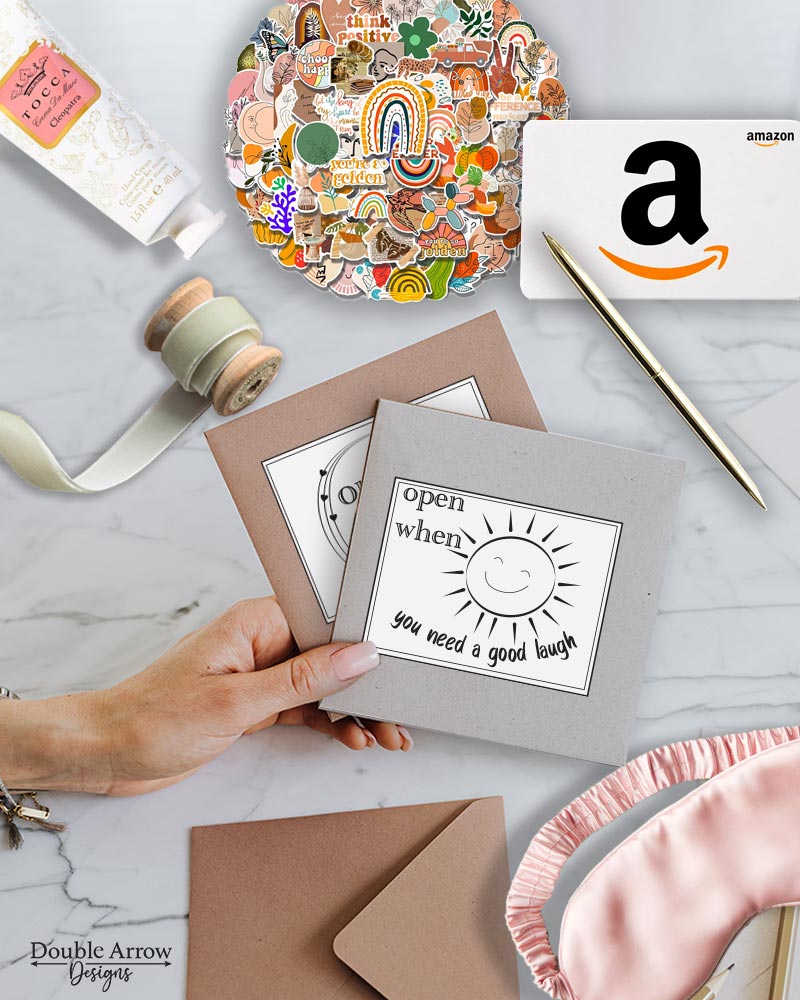 open when envelopes with items to put in open when envelopes