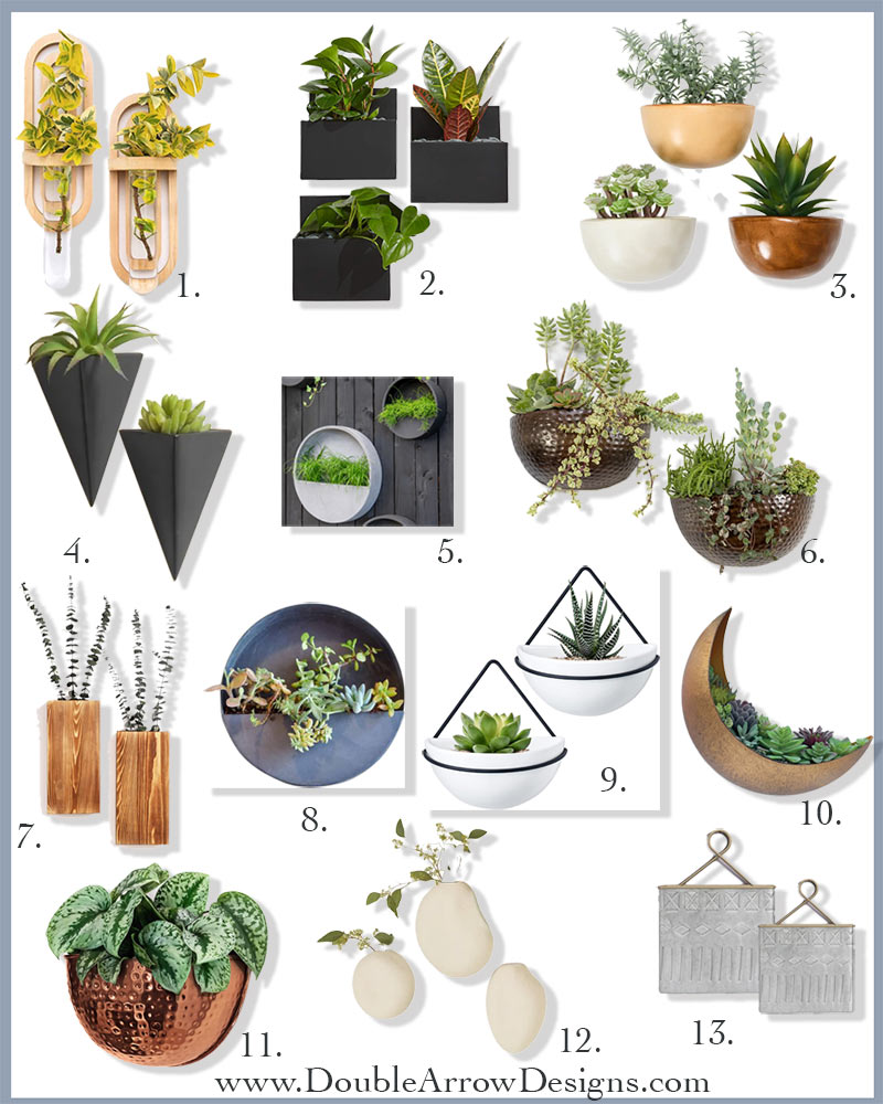 decorative wall sconces for plants