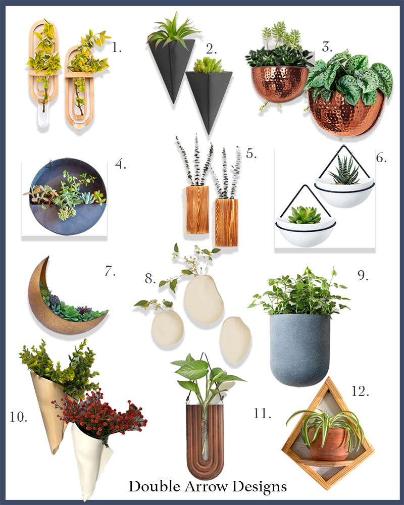 12 different Wall Sconces for plants