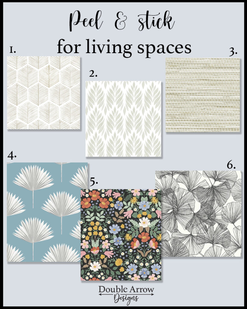 peel and stick wallpaper from amazon for living spaces. 6 patterns in a variety of patterns